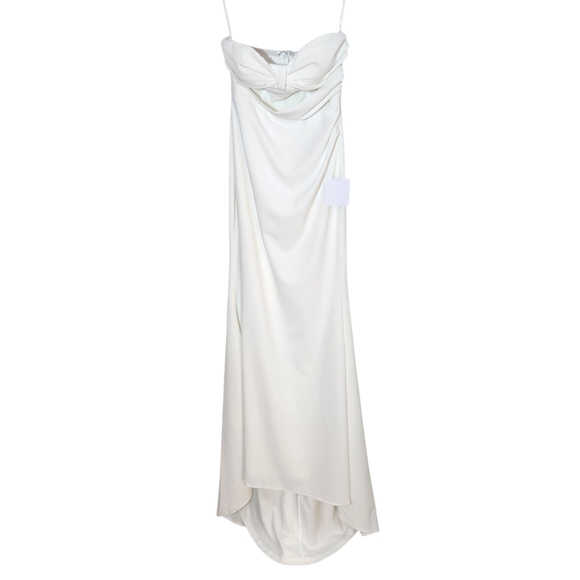 Lulus Dresses & Skirts - Lulus White Strapless Wedding Dress with Train NWT Size Small Flaws